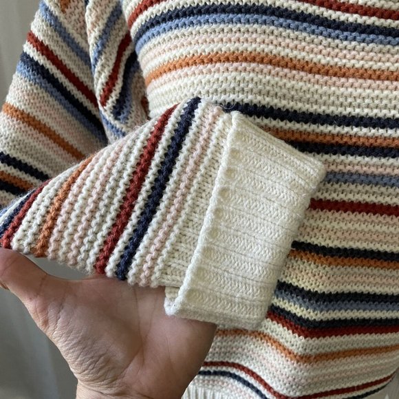 Women’s / Teen’s 525 America Striped Crewneck Sweater Size A - Picture 4 of 6